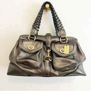 Coach 9158 Daphne gunmetal w/gold hardware Limited Edition Satchel
